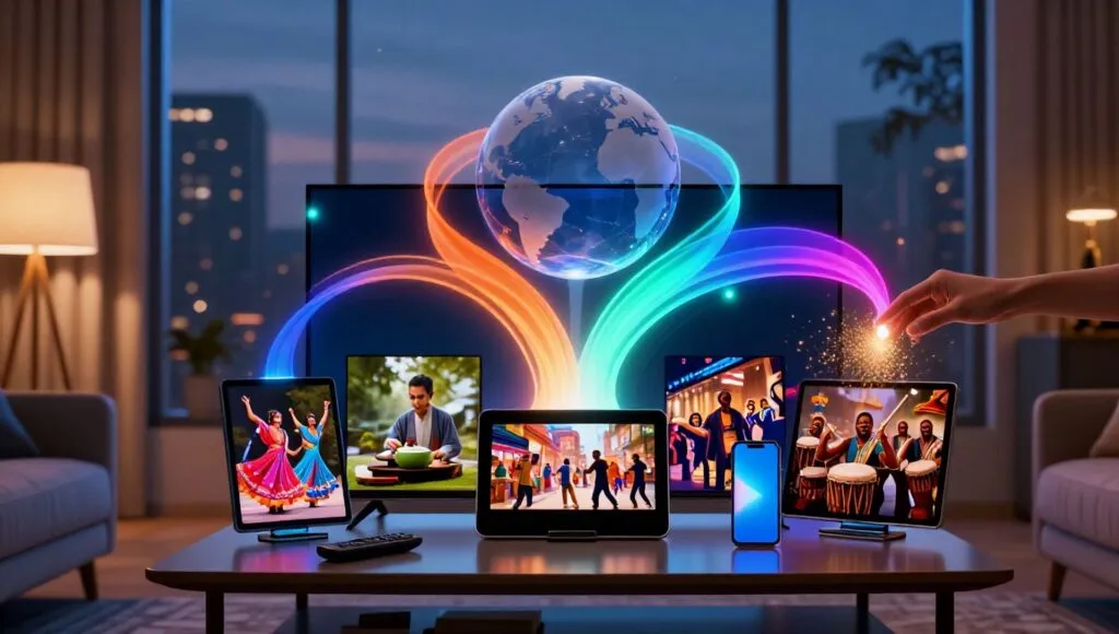 Alterar idioma c&eacute;u Q, v&iacute;deo principal e c&eacute;u Go