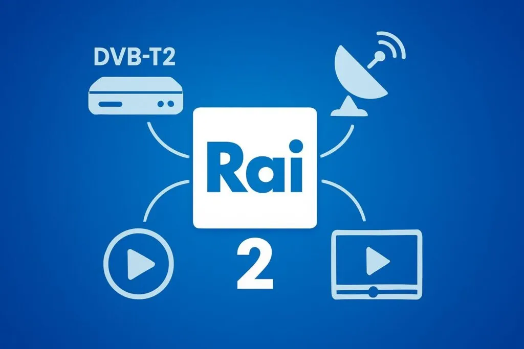 Comment voir Rai 2: DVB-T2, RaiPlay, Sky, Satellite